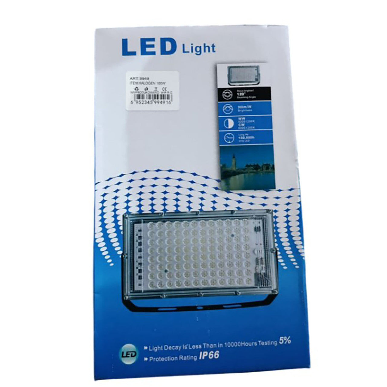 Світлодіодний прожектор 100Вт 220В / LED вуличний прожектор / Світлодіодний ліхтар настінний