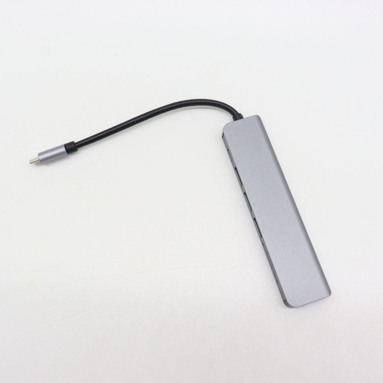 USB хаб 7в1, Type-C to HDMI+SD+TF+3хUSB +PD / Мультифункціональний юсб хаб / Розгалужувач USB