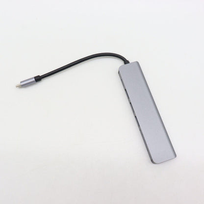 USB хаб 7в1, Type-C to HDMI+SD+TF+3хUSB +PD / Мультифункціональний юсб хаб / Розгалужувач USB