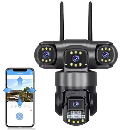 Вулична 4G камера відеоспостереження 12МП / Поворотна камера під сим карту / IP камера спостереження