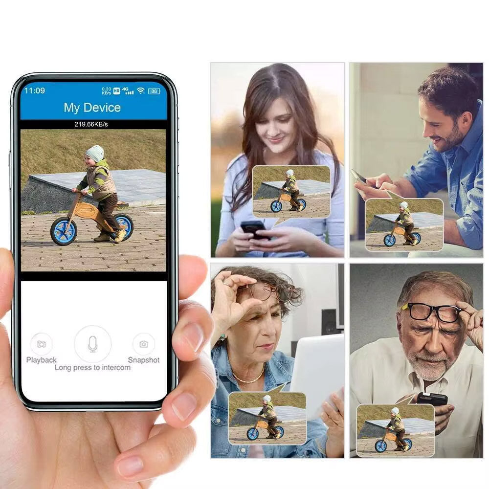 Вулична 4G камера відеоспостереження 12МП / Поворотна камера під сим карту / IP камера спостереження