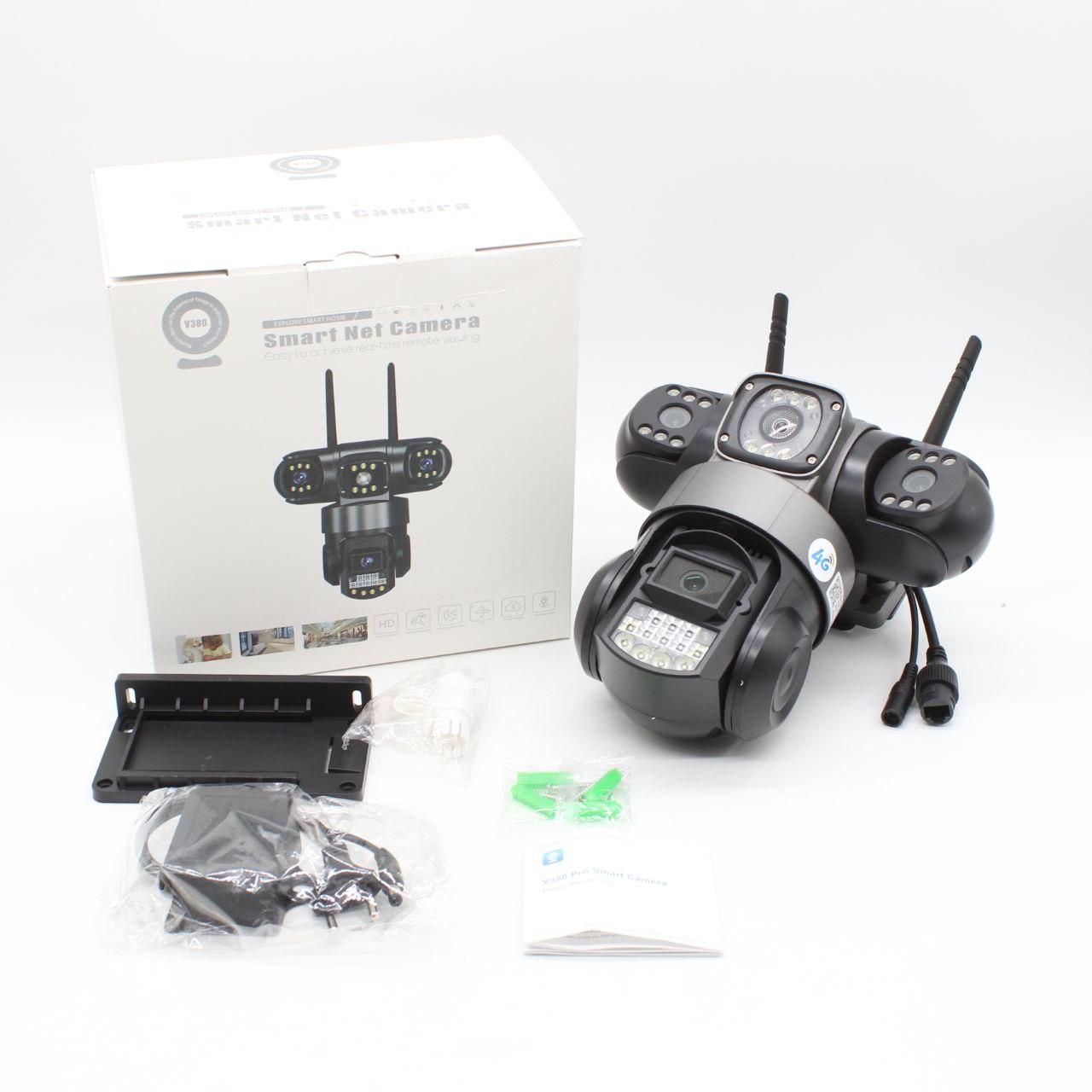 Вулична 4G камера відеоспостереження 12МП / Поворотна камера під сим карту / IP камера спостереження