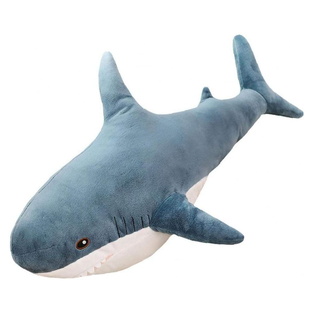 М'яка іграшка Акула, 140 см, Синя / Іграшка плюшева обіймашка / Дитяча іграшка подушка
