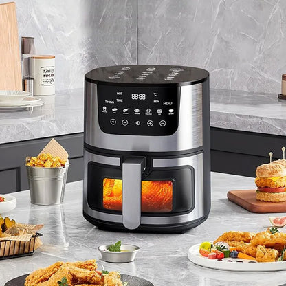 Аерофритюрниця 8л, 4200Вт, Rainberg RB-2268 / Сенсорна фритюрниця без олії / Мультипіч / Аерогриль