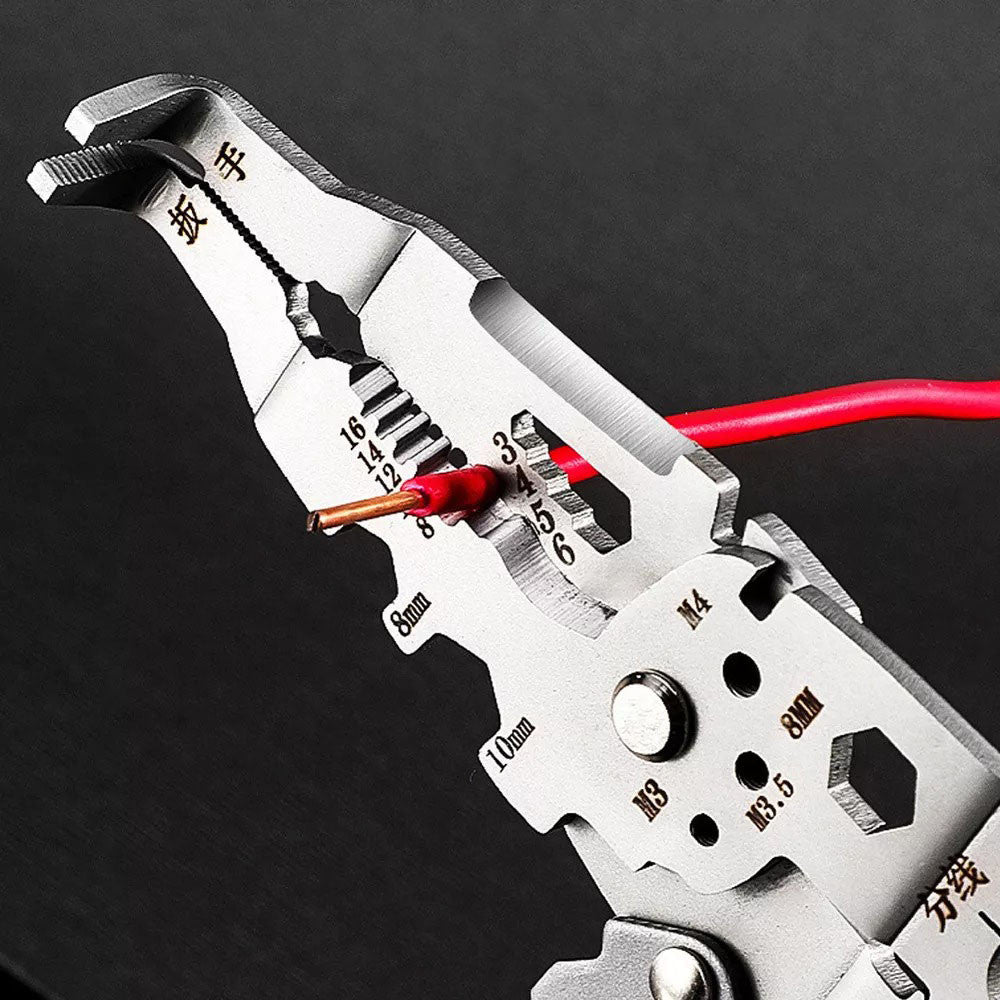 Багатофункціональні кліщі-стрипер 21см CH-51 / Плоскогубці / Стріпер для зачистки та обтискання проводів