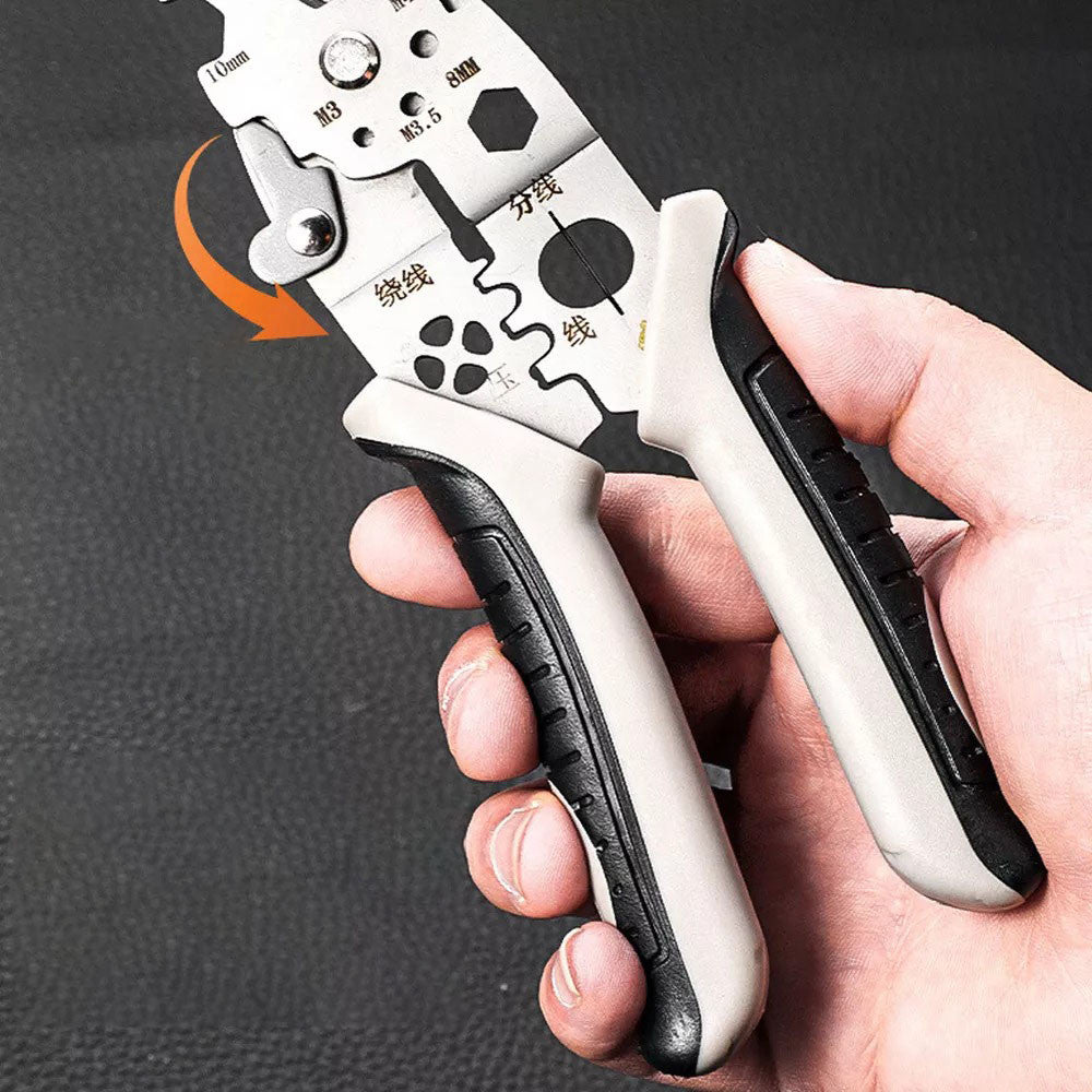 Багатофункціональні кліщі-стрипер 21см CH-51 / Плоскогубці / Стріпер для зачистки та обтискання проводів