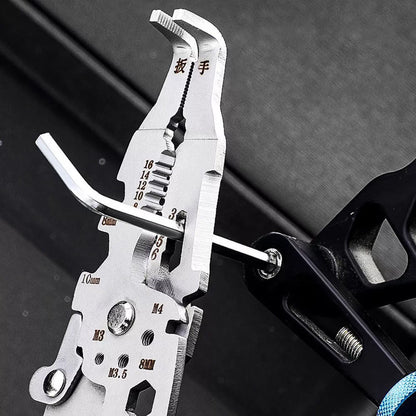 Багатофункціональні кліщі-стрипер 21см CH-51 / Плоскогубці / Стріпер для зачистки та обтискання проводів