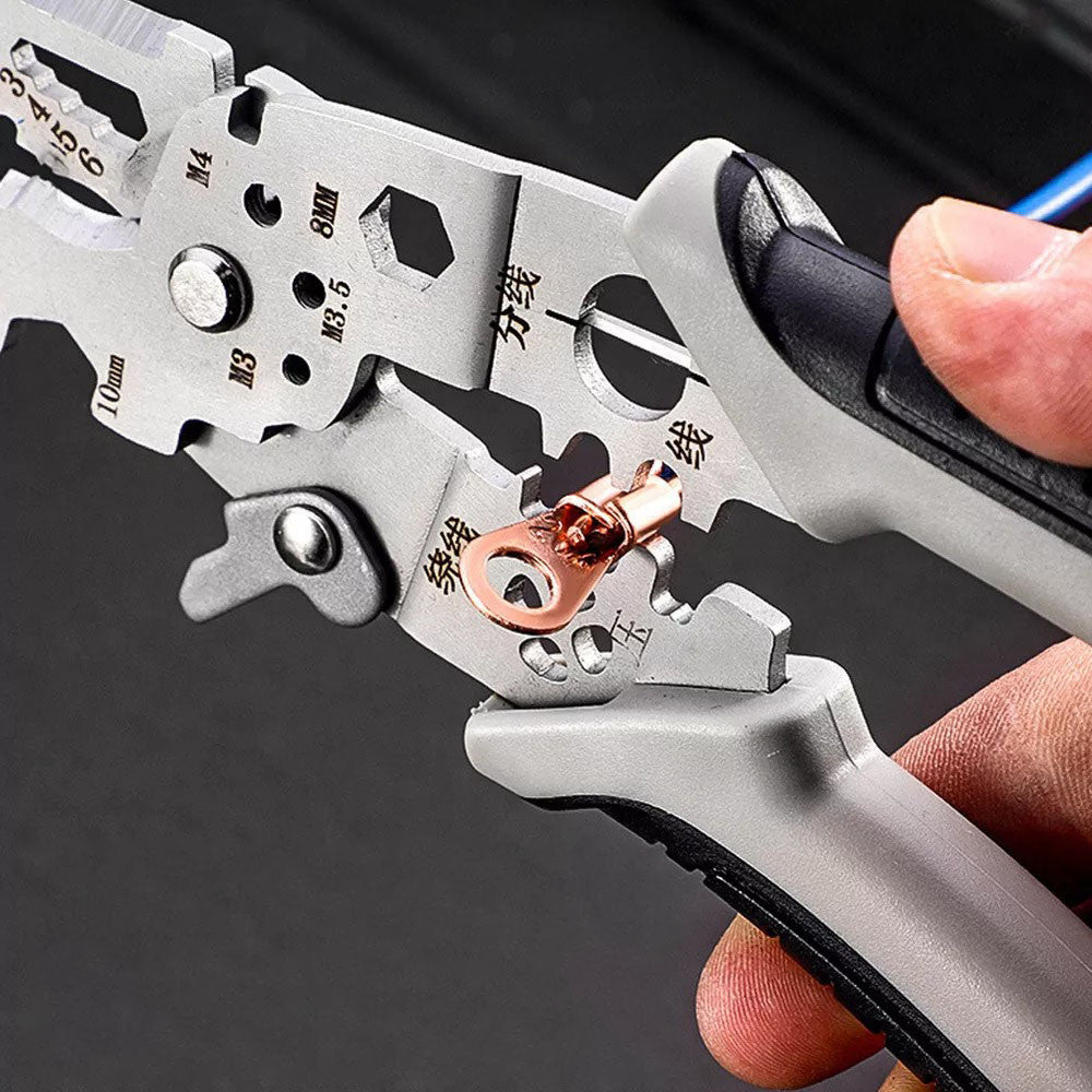 Багатофункціональні кліщі-стрипер 21см CH-51 / Плоскогубці / Стріпер для зачистки та обтискання проводів