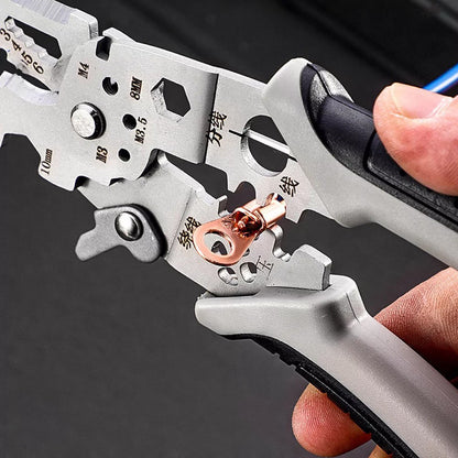 Багатофункціональні кліщі-стрипер 21см CH-51 / Плоскогубці / Стріпер для зачистки та обтискання проводів