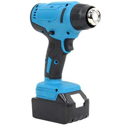 Акумуляторний будівельний фен в кейсі з 3 насадками та 2 АКБ 48В / Технічний фен / Фен промисловий / Термофен