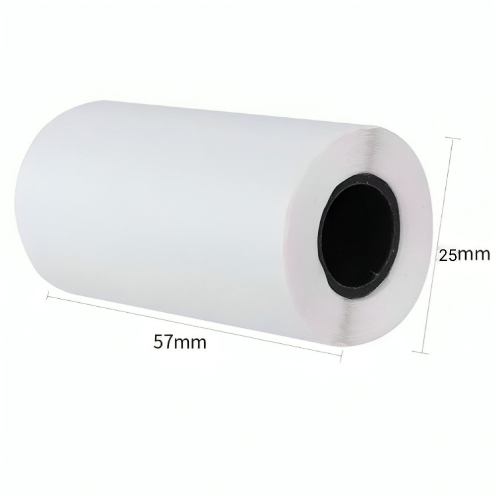 Термопапір для міні принтера 57х25мм, (довжина 5,85м) 1шт / Папір для термопринтера / Папір для міні принтера