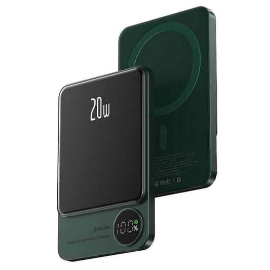 Повербанк бездротовий 20W, 10000 mAh, MagSafe, Зелений / Магнітний павербанк / УМБ / Портативний повер банк