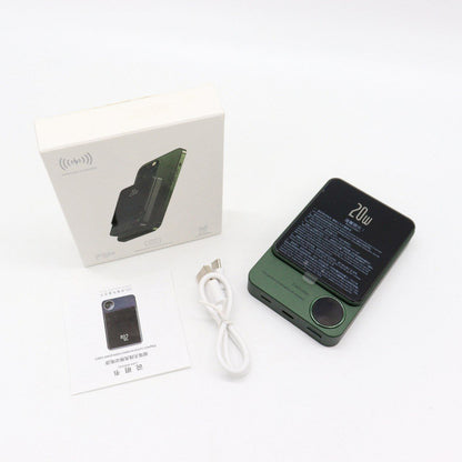 Повербанк бездротовий 20W, 10000 mAh, MagSafe, Зелений / Магнітний павербанк / УМБ / Портативний повер банк
