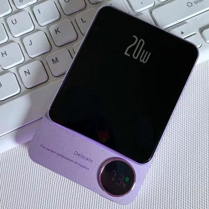 Повербанк бездротовий 20W, 10000 mAh, MagSafe, Фіолетовий / Магнітний павербанк / УМБ / Портативний повер банк
