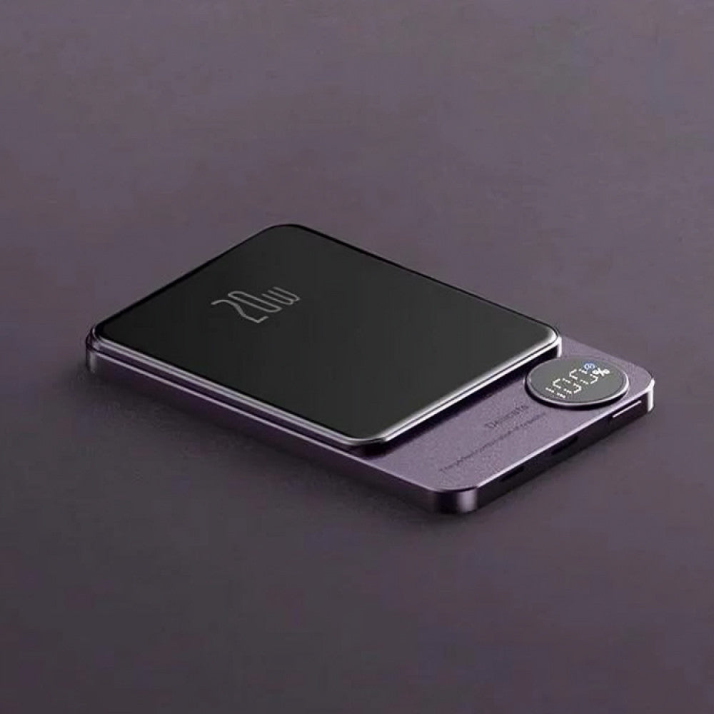 Повербанк бездротовий 20W, 10000 mAh, MagSafe, Фіолетовий / Магнітний павербанк / УМБ / Портативний повер банк