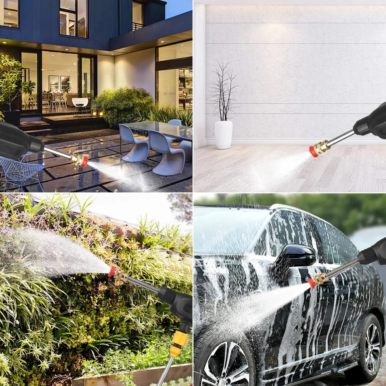Акумуляторна мийка високого тиску 30V + акумулятор / Бездротовий розпилювач води / Міні мийка для авто