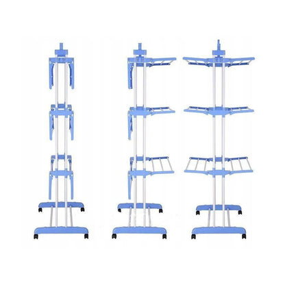 Складна сушарка для білизни до 50 кг (172х73х64см) Garment Rack With Wheels / Багатоярусна вішалка для одягу