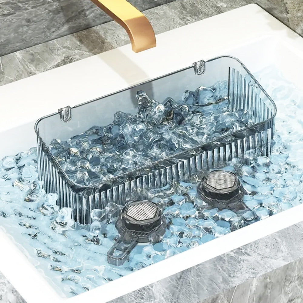 Полиця у ванну на присосках з гачками, 30х22х10,8 см / Настінна поличка органайзер для ванної