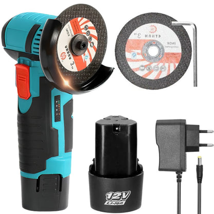 Акумуляторна болгарка, акумулятор 12V, диск 75мм / Електроболгарка / Міні болгарка на акумуляторі
