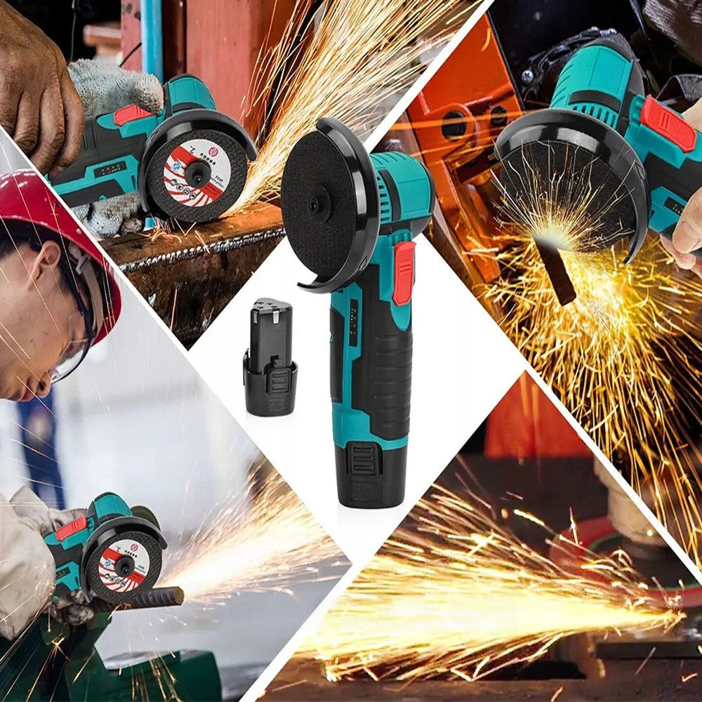 Акумуляторна болгарка, акумулятор 12V, диск 75мм / Електроболгарка / Міні болгарка на акумуляторі