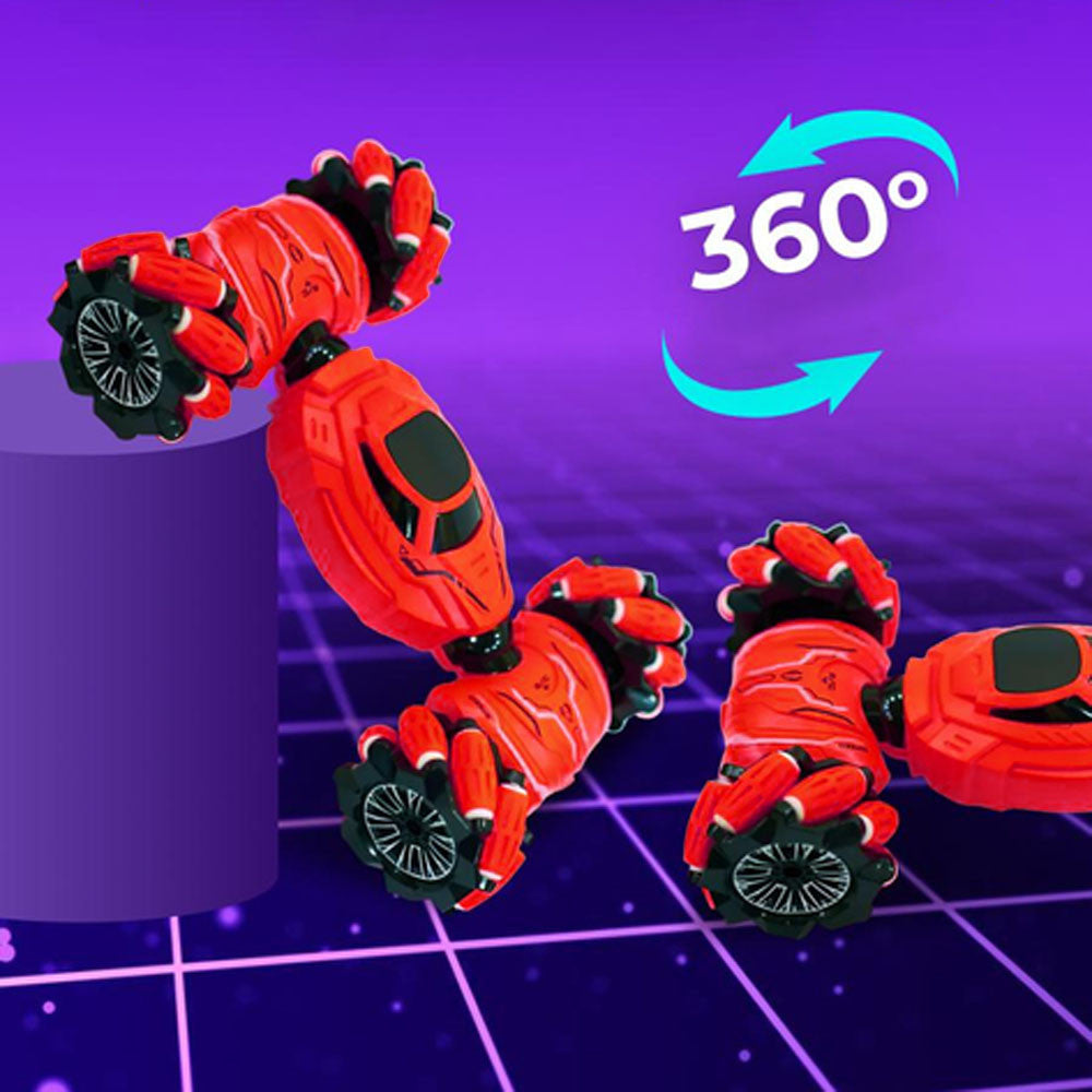 Машинка перевертень на радіокеруванні від USB, 986-14, Червоний / Дитяча трюкова машинка на пульті управління