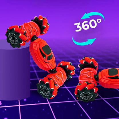 Машинка перевертень на радіокеруванні від USB, 986-14, Червоний / Дитяча трюкова машинка на пульті управління