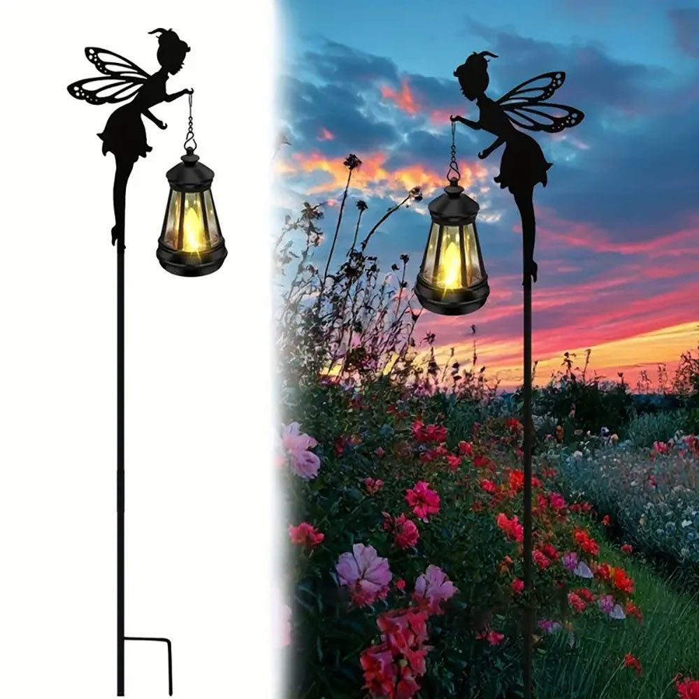 Садовий ліхтар на сонячній батареї Фея, 83см / Садовий світильник вуличний / Вуличний ліхтар для саду