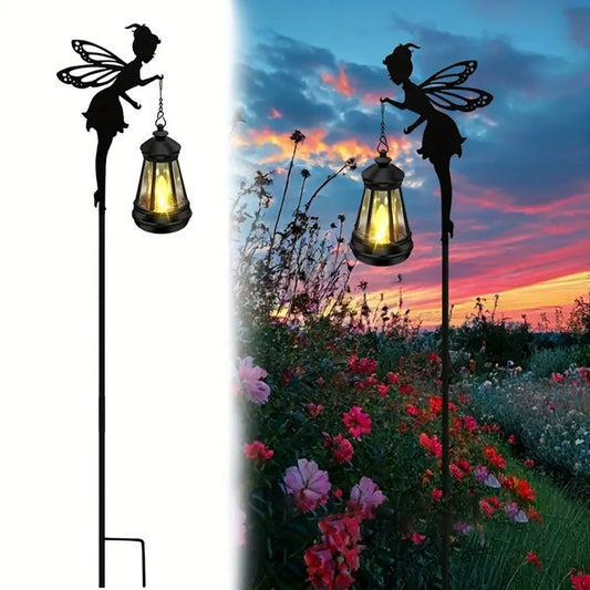 Садовий ліхтар на сонячній батареї Фея, 83см / Садовий світильник вуличний / Вуличний ліхтар для саду