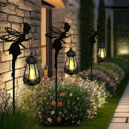 Садовий ліхтар на сонячній батареї Фея, 83см / Садовий світильник вуличний / Вуличний ліхтар для саду