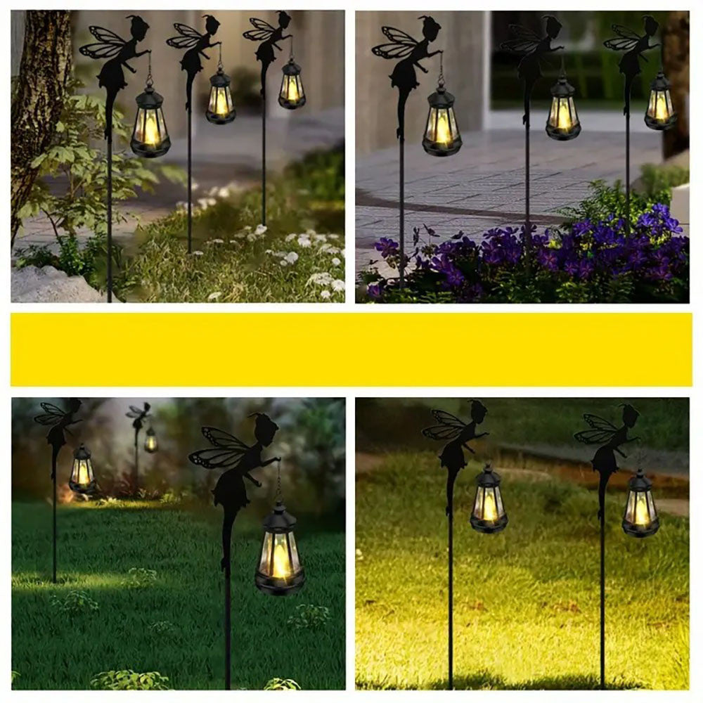 Садовий ліхтар на сонячній батареї Фея, 83см / Садовий світильник вуличний / Вуличний ліхтар для саду
