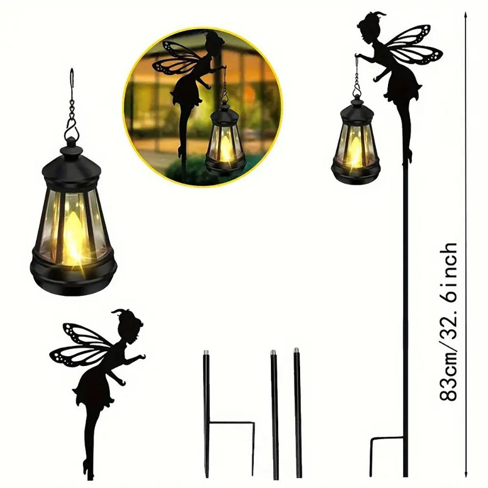 Садовий ліхтар на сонячній батареї Фея, 83см / Садовий світильник вуличний / Вуличний ліхтар для саду