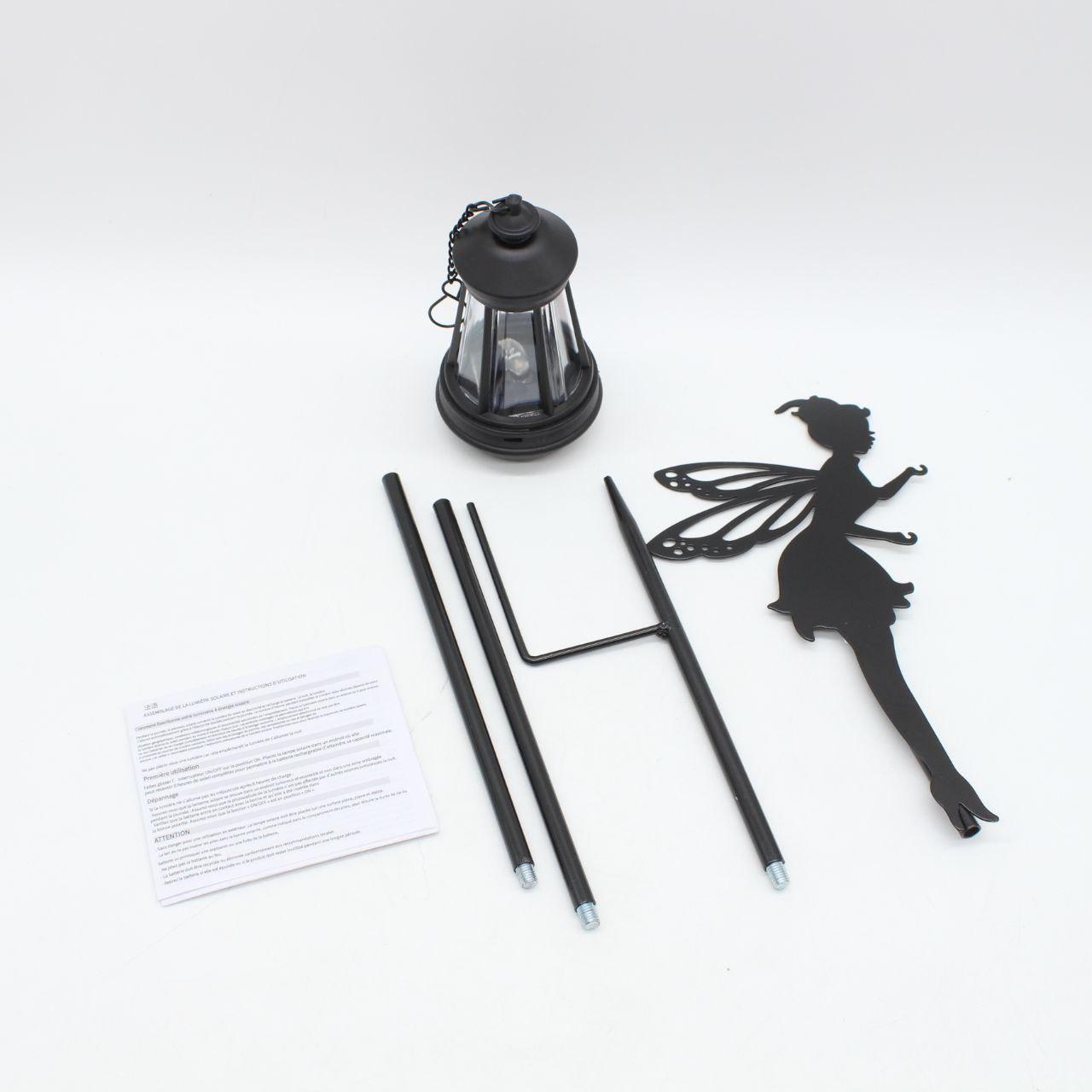 Садовий ліхтар на сонячній батареї Фея, 83см / Садовий світильник вуличний / Вуличний ліхтар для саду