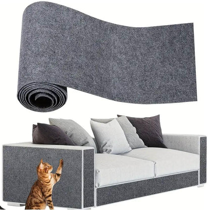 Самоклеюча кігтеточка "Антицарапка" 40х200см, Світло-сірий / Когтеточка для дивана / Захист дивана від кішок