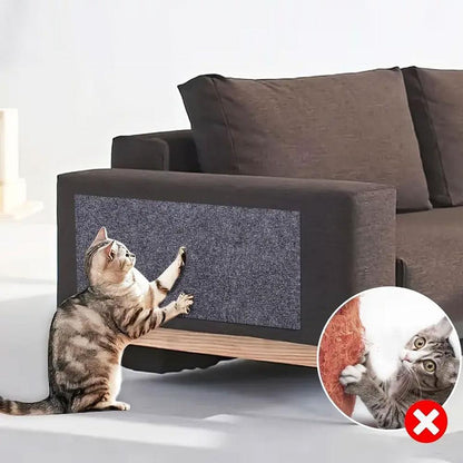 Самоклеюча кігтеточка "Антицарапка" 40х200см, Світло-сірий / Когтеточка для дивана / Захист дивана від кішок