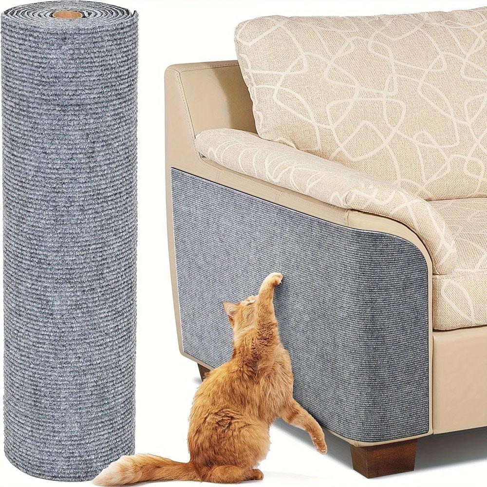 Самоклеюча кігтеточка "Антицарапка" 40х200см, Світло-сірий / Когтеточка для дивана / Захист дивана від кішок