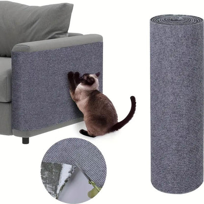 Самоклеюча кігтеточка "Антицарапка" 40х200см, Світло-сірий / Когтеточка для дивана / Захист дивана від кішок