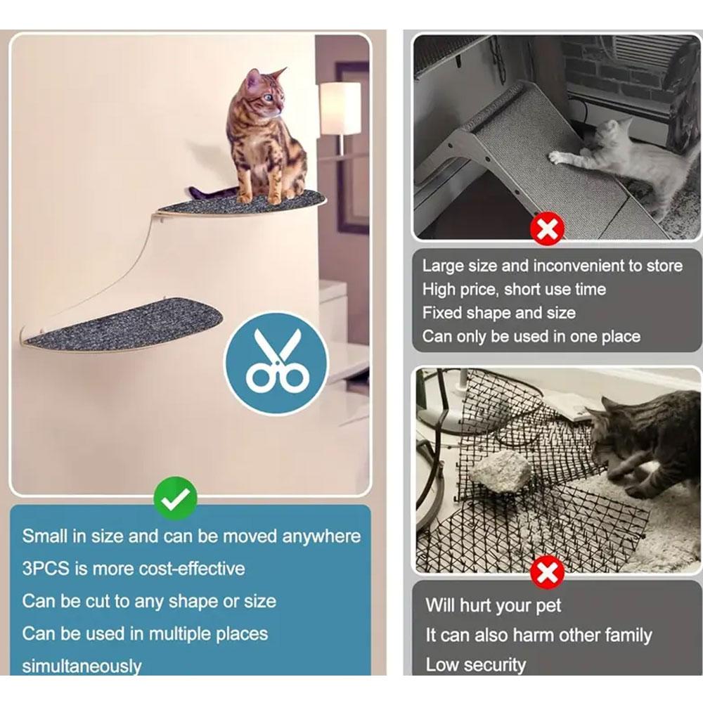 Самоклеюча кігтеточка "Антицарапка" 40х200см, Світло-сірий / Когтеточка для дивана / Захист дивана від кішок