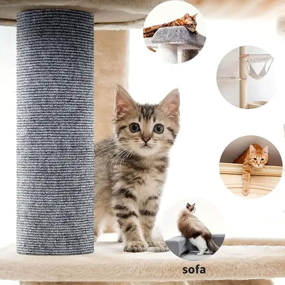 Самоклеюча кігтеточка "Антицарапка" 40х200см, Світло-сірий / Когтеточка для дивана / Захист дивана від кішок