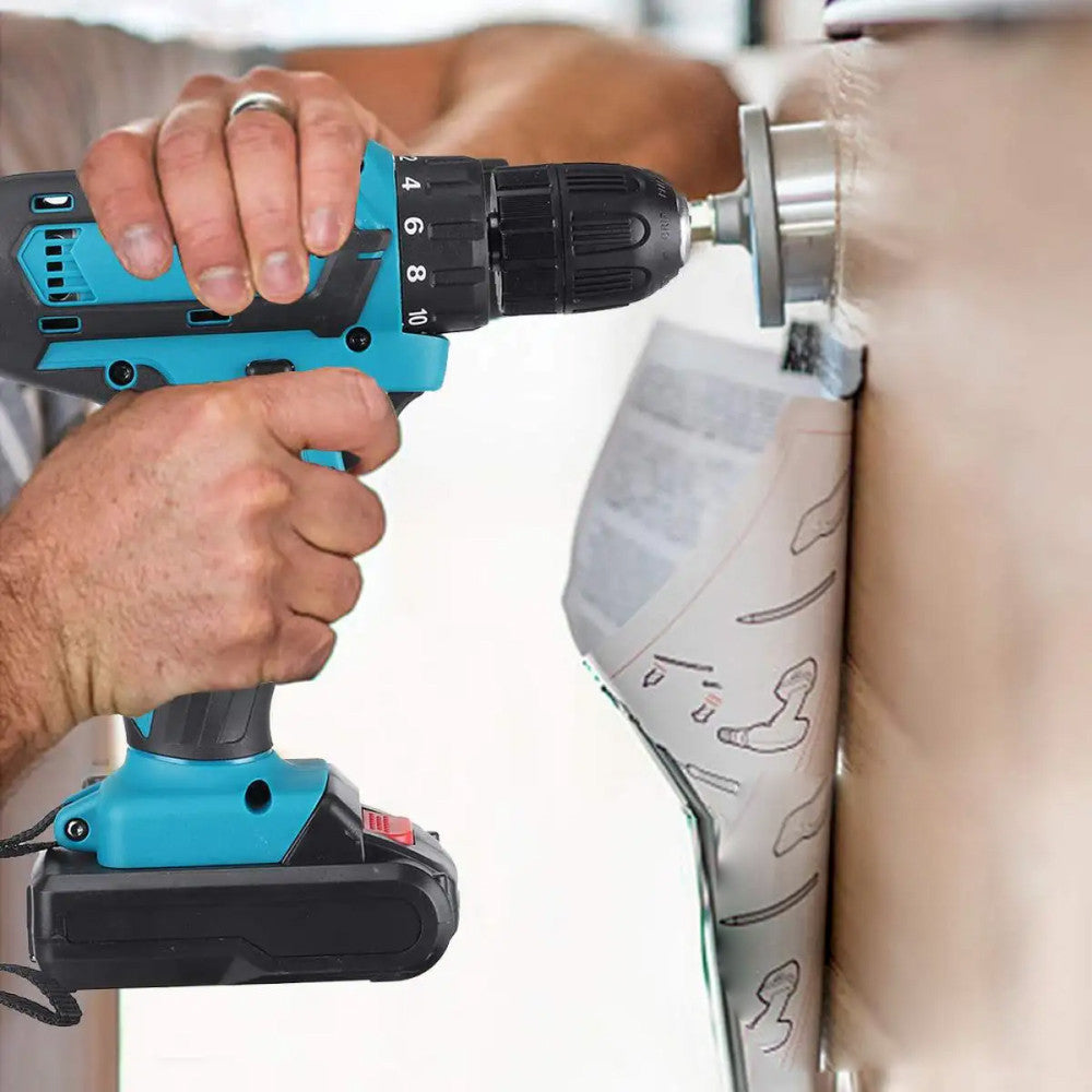 Шуруповерт з набором біт та свердлів + 2 акумулятори 24V в кейсі / Акумуляторний шуруповерт дриль