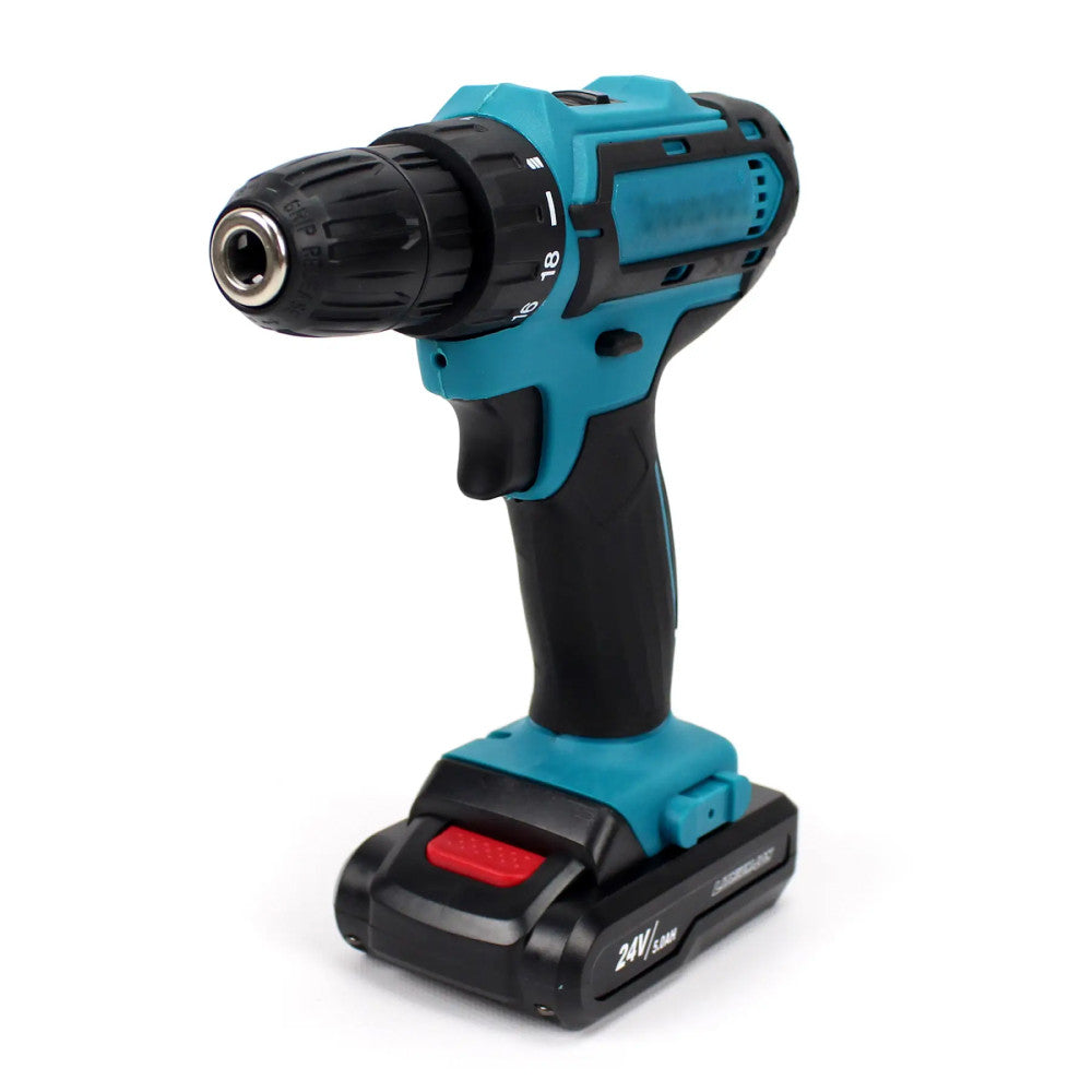 Шуруповерт з набором біт та свердлів + 2 акумулятори 24V в кейсі / Акумуляторний шуруповерт дриль