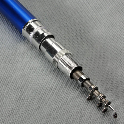 Вудка-ручка з котушкою EL-1220, Синій / Набір рибалки / Кишенькова міні вудка складана, телескопічна