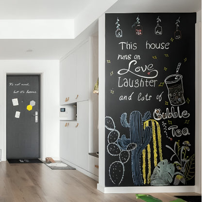 Наклейка плівка на стіну для малювання крейдою 60х200см + 5 різних крейд / Дитяча дошка для малювання крейдою