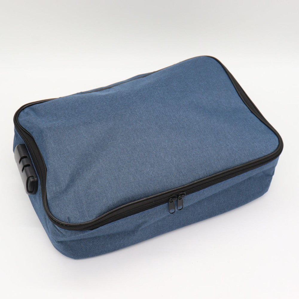 Дорожня сумка органайзер для зберігання документів 37х10,5х27 см, з кодовим замком, Home Cleaning, Синя