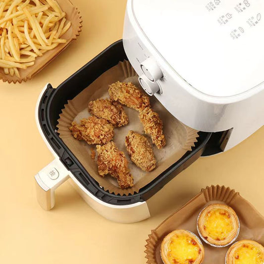 50шт Пергаментна форма для аерогрилю, одноразова, 16х16х4,5см / Пергаментні форми / Пергамент для аерогрилю