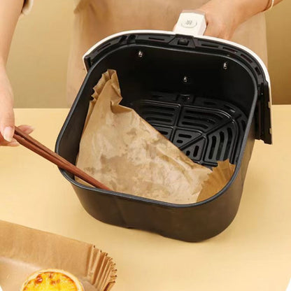 50шт Пергаментна форма для аерогрилю, одноразова, 16х16х4,5см / Пергаментні форми / Пергамент для аерогрилю