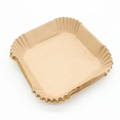 50шт Пергаментна форма для аерогрилю, одноразова, 16х16х4,5см / Пергаментні форми / Пергамент для аерогрилю