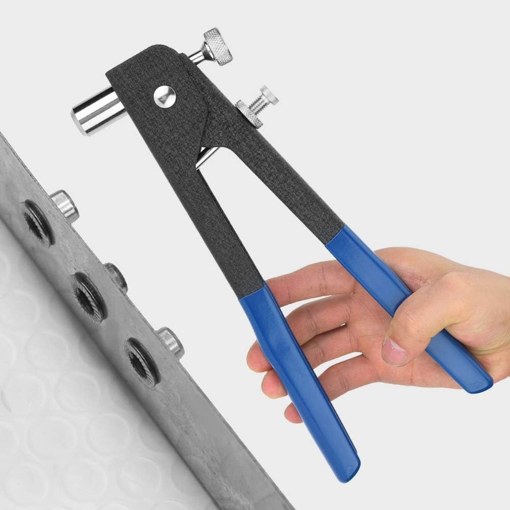 Заклепувальний пістолет + насадки 5шт, M3-M8 / Різьбовий заклепник ручний