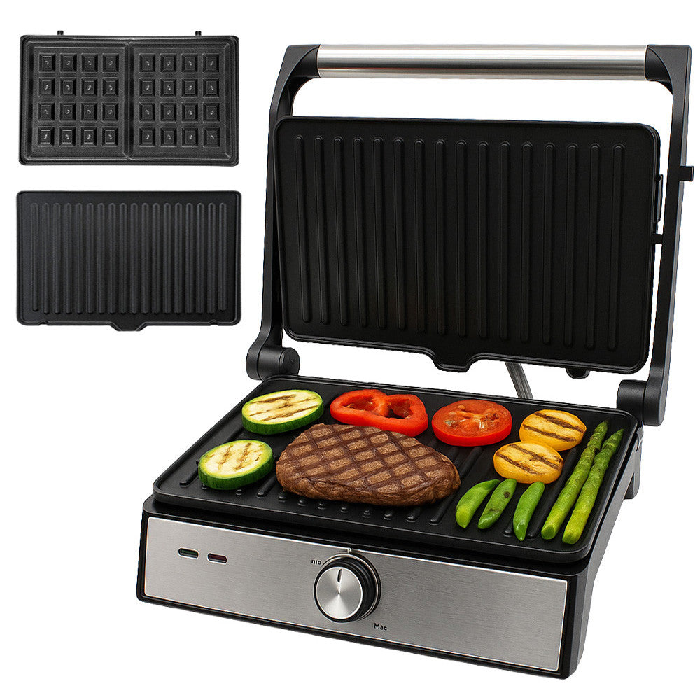 Електрогриль 2в1 SK-08092, 1500 Вт / Притискний електрогриль / Вафельниця електрична