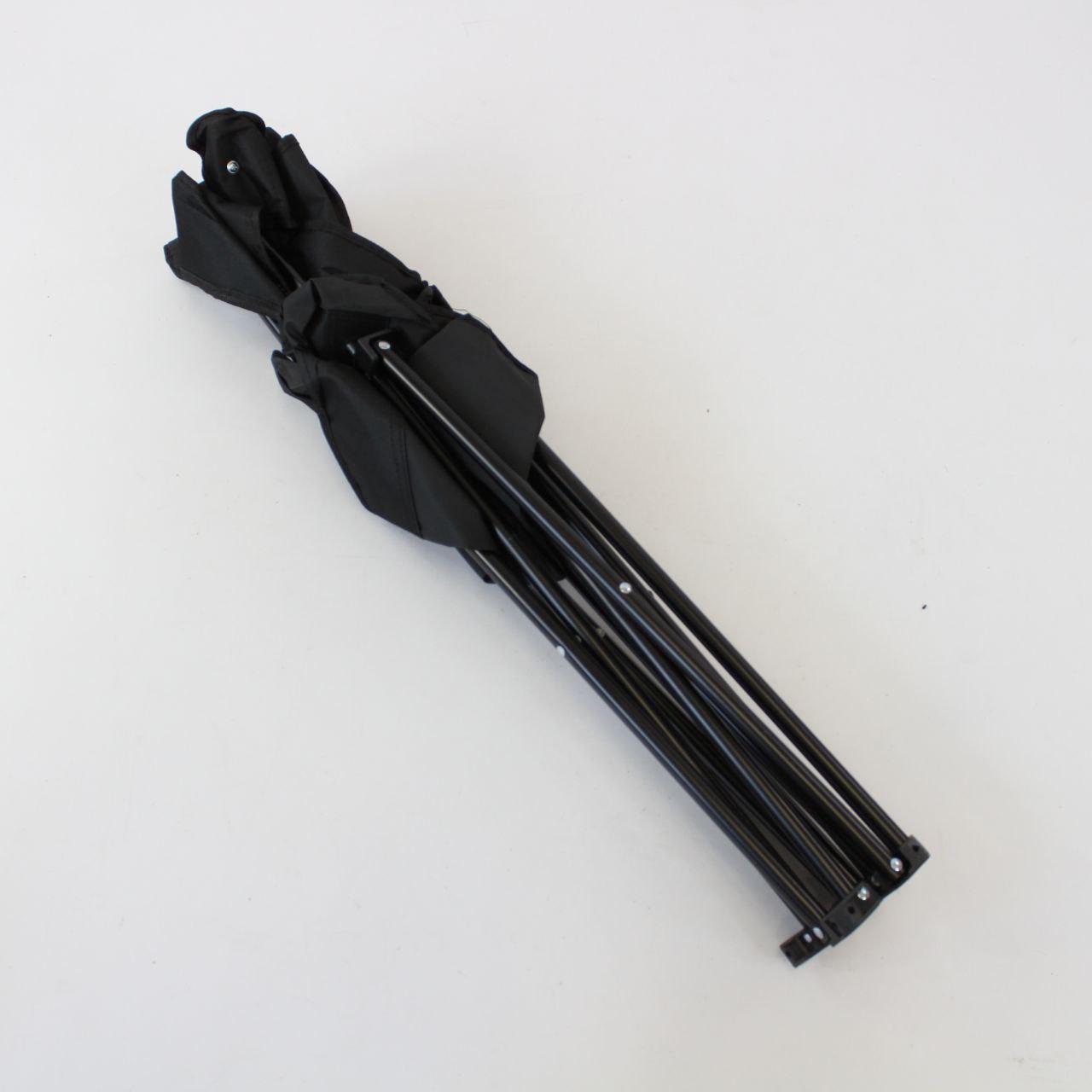 Складаний стілець зі спинкою, до 100 кг, в чохлі, 80х75х50 см, Чорний / Складне крісло для риболовлі / Туристичний стілець