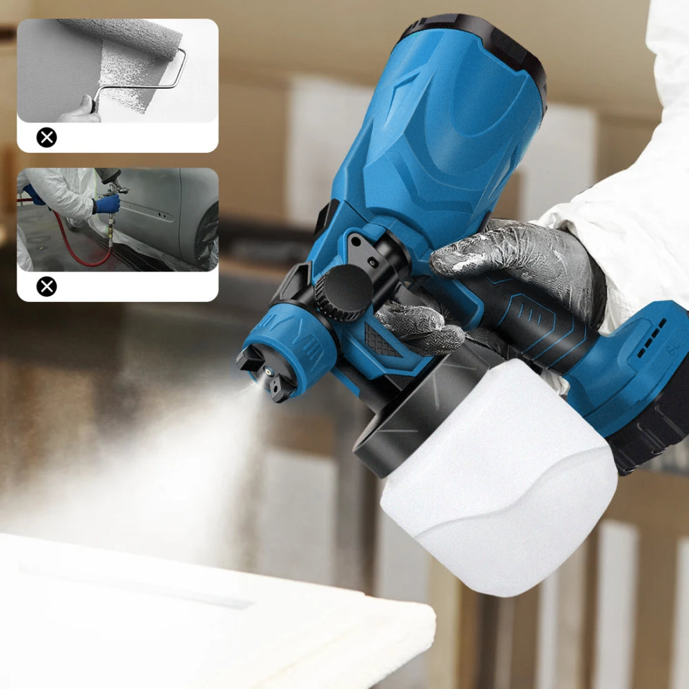 Краскопульт акумуляторний 800мл + 2 акумулятори 24В, JK-SG1 / Фарборозпилювач з регулюванням ширини